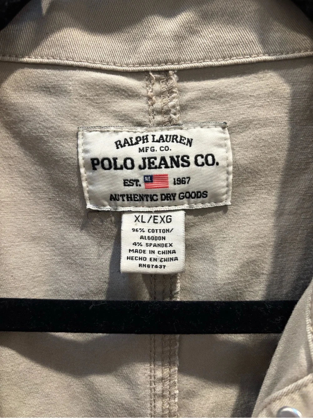 Ralph Lauren Beige Jean Jacket with Pink Lining - Picture 4 of 6